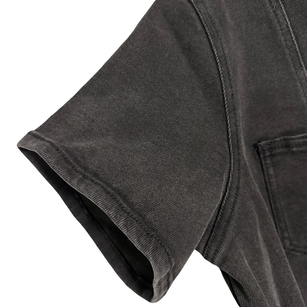 Women’s Intempo Black Washed Belted Denim Jumpsuit Size 16 NWT - Picture 6 of 14